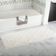 thumbnail image 1 of Lavish Home 24 x 60 Inch Bathroom Rug - Non Slip Cotton Bath Mat (Beige), 1 of 3