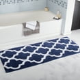 thumbnail image 1 of Lavish Home 24 x 60 Inch Bathroom Rug - Non Slip Cotton Bath Mat (Navy), 1 of 3