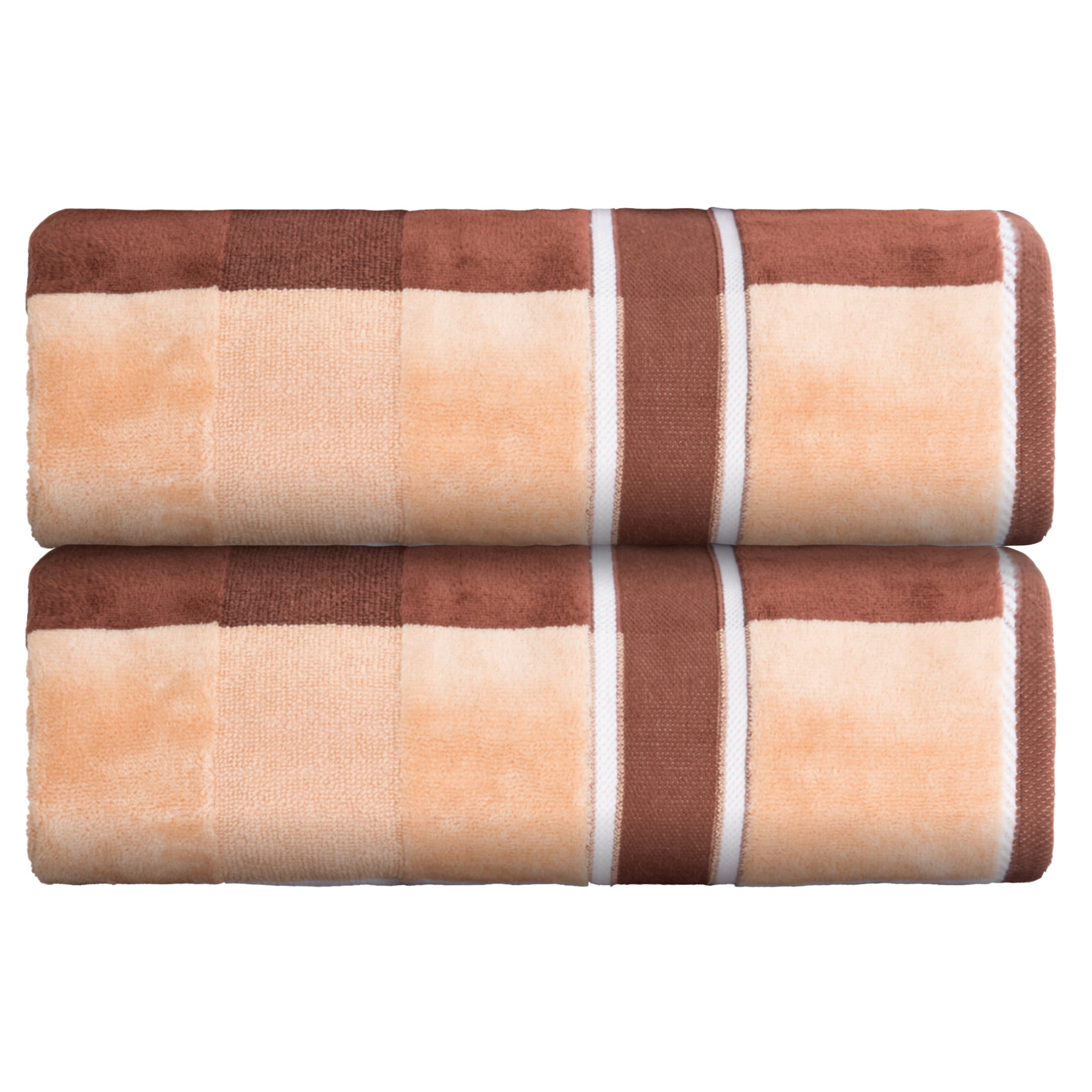 Lavish Home 2PC Cotton Towel Set - 35x70in Extra Large Bath Towels (Taupe)