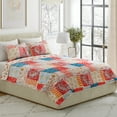 thumbnail image 1 of Somerset Home 3-Piece Quilt Set Queen Size - Mallory Patchwork Full/Queen Quilt Bed Comforter with 2 Bed Pillow Shams, 1 of 4