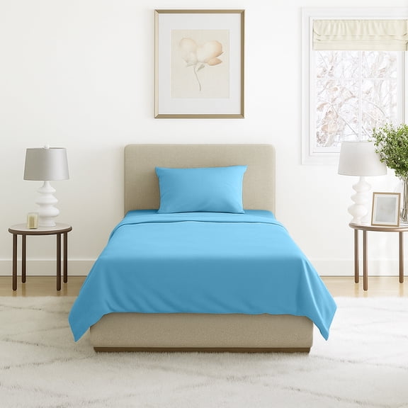 Somerset Home 3-Piece Microfiber Twin Sheet Set, Blue