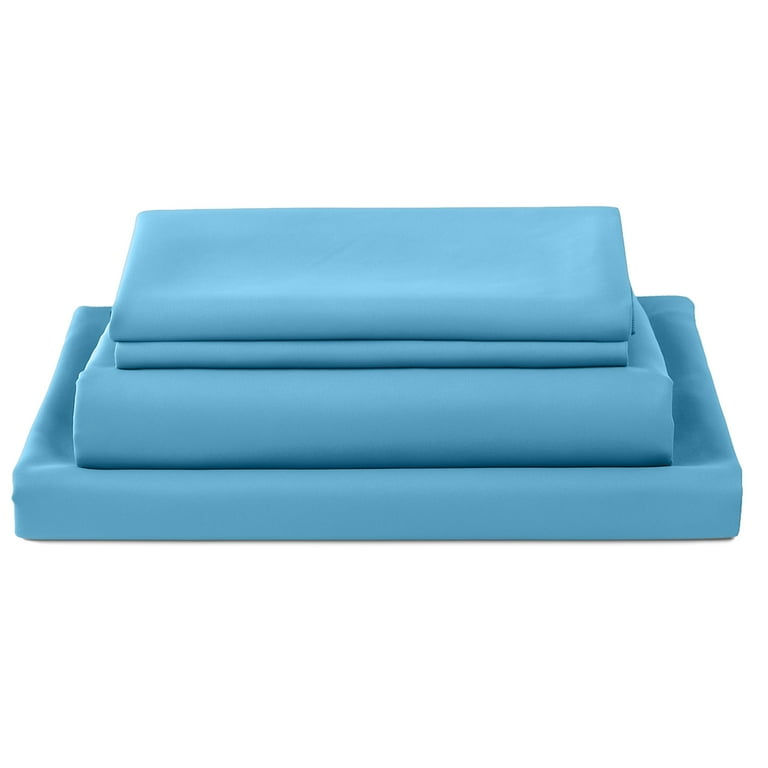 Somerset Home 3-Piece Microfiber Twin Sheet Set, Blue - Walmart.com