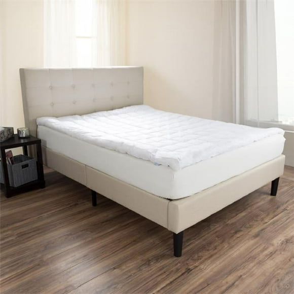 Lavish Home 64-12-T 39 x 75 x 3 in. Twin Size Alternative Bedding Topper 233 Thread Count