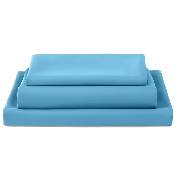 Somerset Home 4-Piece Microfiber Full-Size Sheet Set with Pillowcases (Blue)