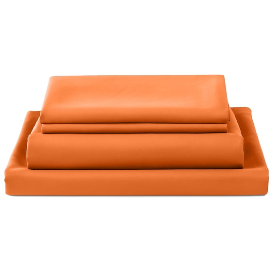 Lavish Home 4-Piece Microfiber Queen Sheet Set, Rust Orange