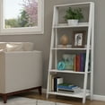 thumbnail image 1 of Lavish Home 4-Tier Freestanding Ladder Bookshelf with X-Back Frame, White, 1 of 7