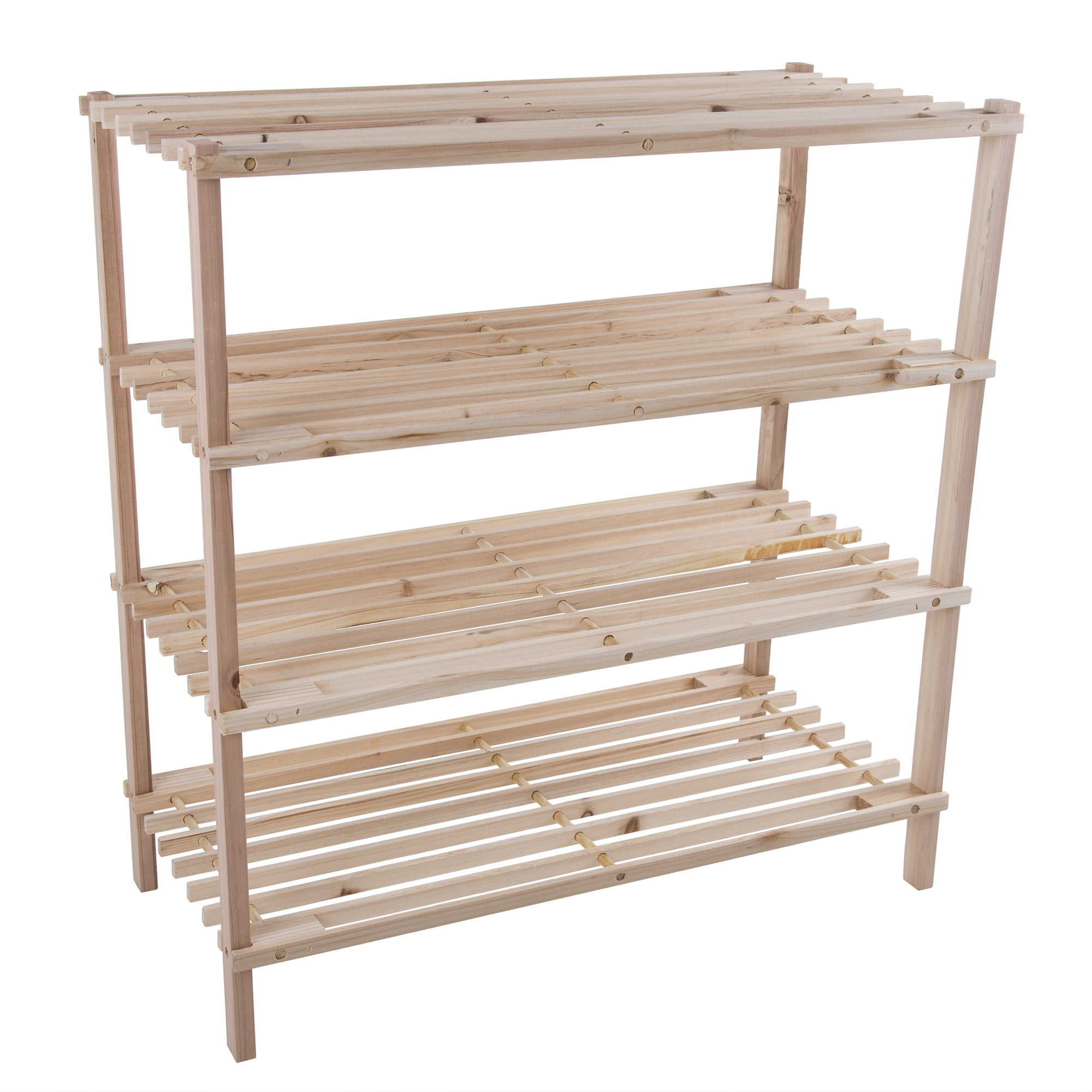 Large Space-saving Shoe Rack - Ecru