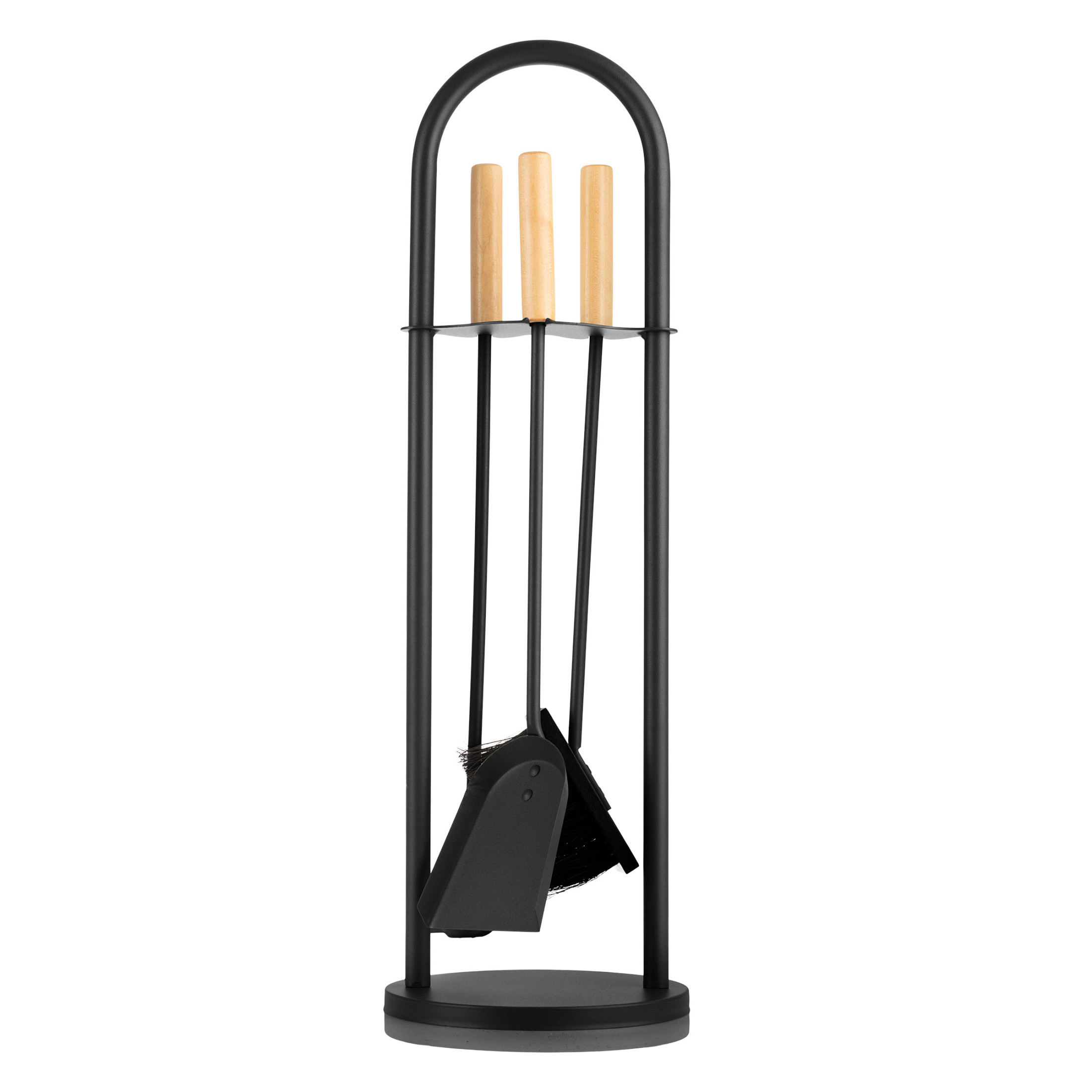 Lavish Home 4PC Fireplace Tool Set with Poker, Brush, Shovel, and Stand