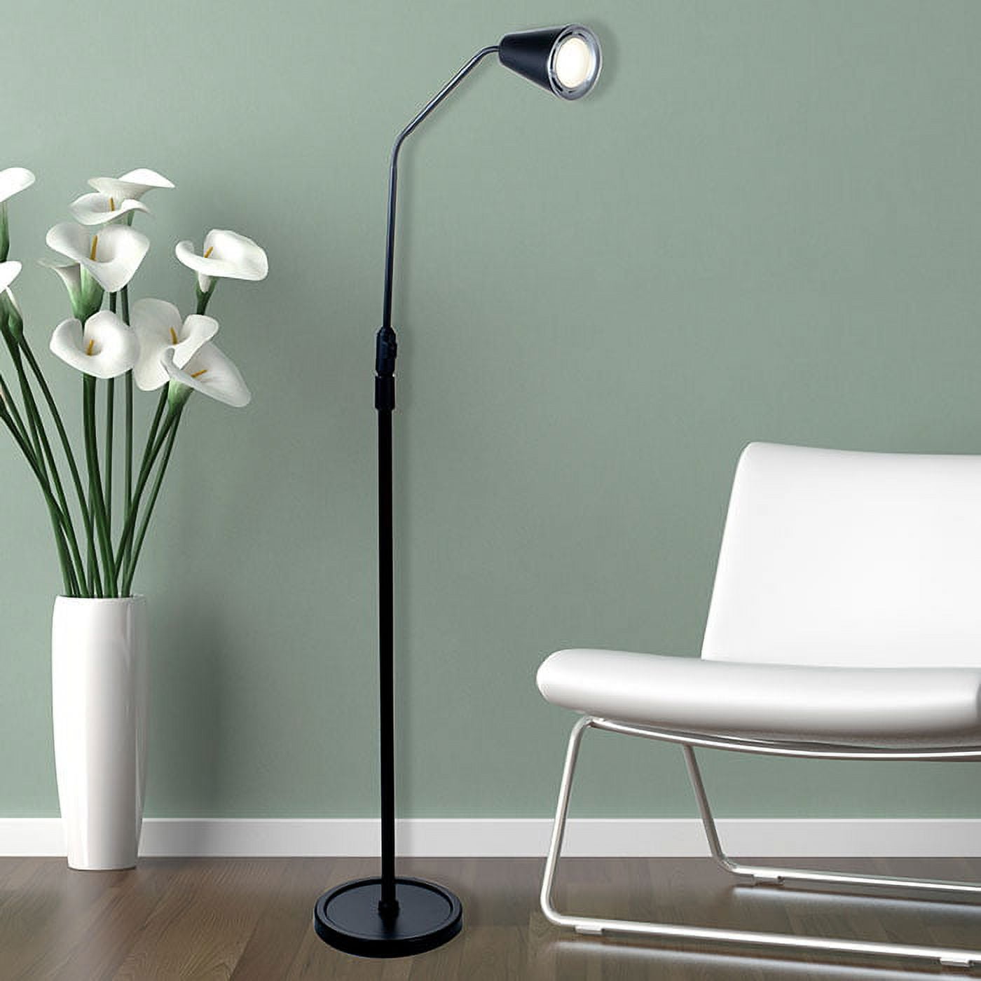 lavish home 5' led flexible adjustable floor lamp