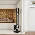 thumbnail image 1 of Lavish Home 5-Piece Fireplace Tool Set with Tongs, Shovel, Broom, and Poker, 1 of 8