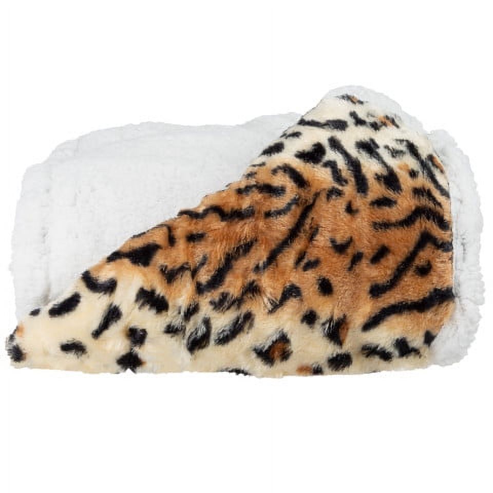 Lavish Home 50x60-Inch Machine-Washable Fleece Blanket (Tiger) - image 1 of 6