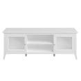 thumbnail image 1 of Lavish Home 55-inch TV Stand with 2 Cubbies and 2 Open Shelves, Entertainment Center for Living Room, Bedroom, or Entryway, White, 1 of 10