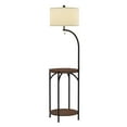 thumbnail image 1 of Lavish Home 58-inch Adjustable Floor Lamp with USB Charging Side Table, LED Bulb, and Shade, 1 of 6