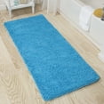 thumbnail image 1 of Lavish Home Memory Foam Shag Bath Mat (24x58), Blue, 1 of 6