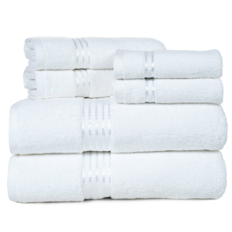 Lavish Home 100% Cotton Hotel 6 Piece Towel Set - Ivory