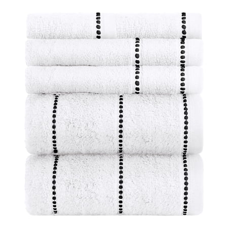 Lavish Home 6PC 525GSM 100% Cotton Towel Set for Bath, Gym, and Spa (White)