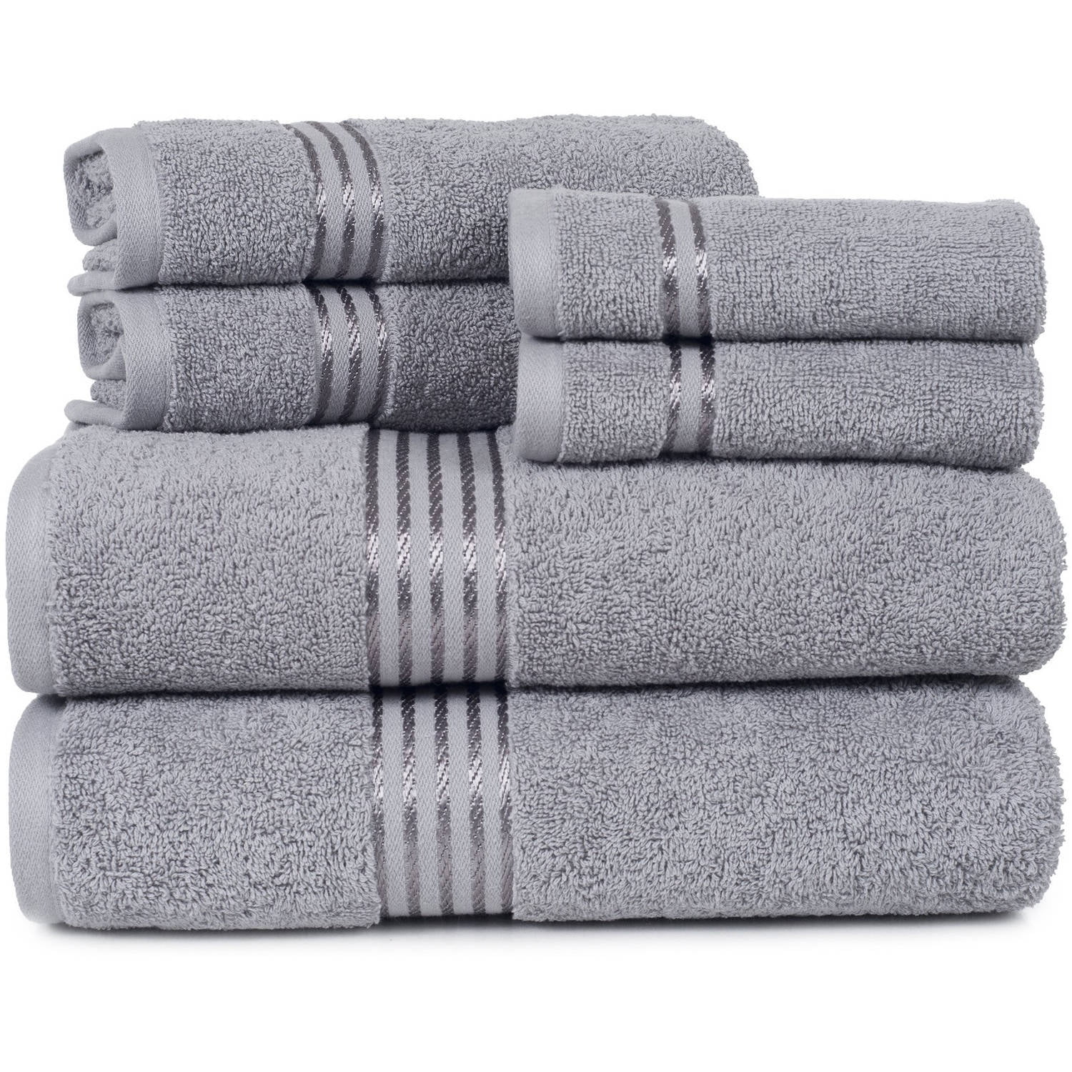 Lavish Home 6-Piece Bathroom Towels Set - Walmart.com