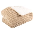 thumbnail image 1 of Lavish Home 60x70in Faux Fur Throw Blanket for Couch, Bed, or Chair (Taupe), 1 of 6
