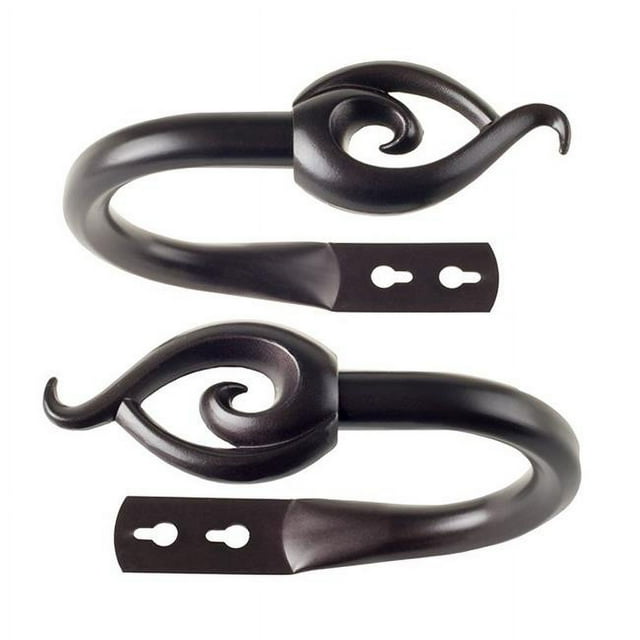 Lavish Home 63-19509A-BR Flame Holdback Pair - Rubbed Bronze