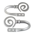 thumbnail image 1 of Lavish Home 63-19541A-S Spiral Holdback Pair - Silver, 1 of 1