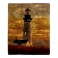 thumbnail image 1 of Lavish Home 64-LIGHTHOUSE Sherpa Fleece Throw Blanket- Lighthouse Print Pattern, 1 of 1