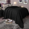 thumbnail image 1 of Lavish Home 66-40-FQ-BL Full & Queen Solid Color Bed Quilt , Black, 1 of 5