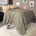 thumbnail image 1 of Lavish Home 66-40-FQ-G 86 x 86 in. Solid Color Bed Quilt, Green - Full & Queen Size, 1 of 2