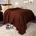 thumbnail image 1 of Lavish Home 66-40-T-C 65 x 86 in. Solid Color Bed Quilt, Chocolate - Twin Size, 1 of 2