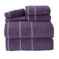 thumbnail image 1 of Lavish Home 6PC 525GSM 100% Cotton Towel Set for Bath, Gym and Spa (Purple), 1 of 4