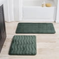 thumbnail image 1 of Lavish Home 67-10-G 2 Piece Memory Foam Bath Mat Set, Green, 1 of 2