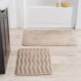 thumbnail image 1 of Lavish Home 67-10-T 2 Piece Memory Foam Bath Mat Set - Taupe, 1 of 4