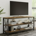 thumbnail image 1 of Lavish Home 70-inch TV Stand 3-Tier Open Back Entertainment Center, Brown Woodgrain, 1 of 8