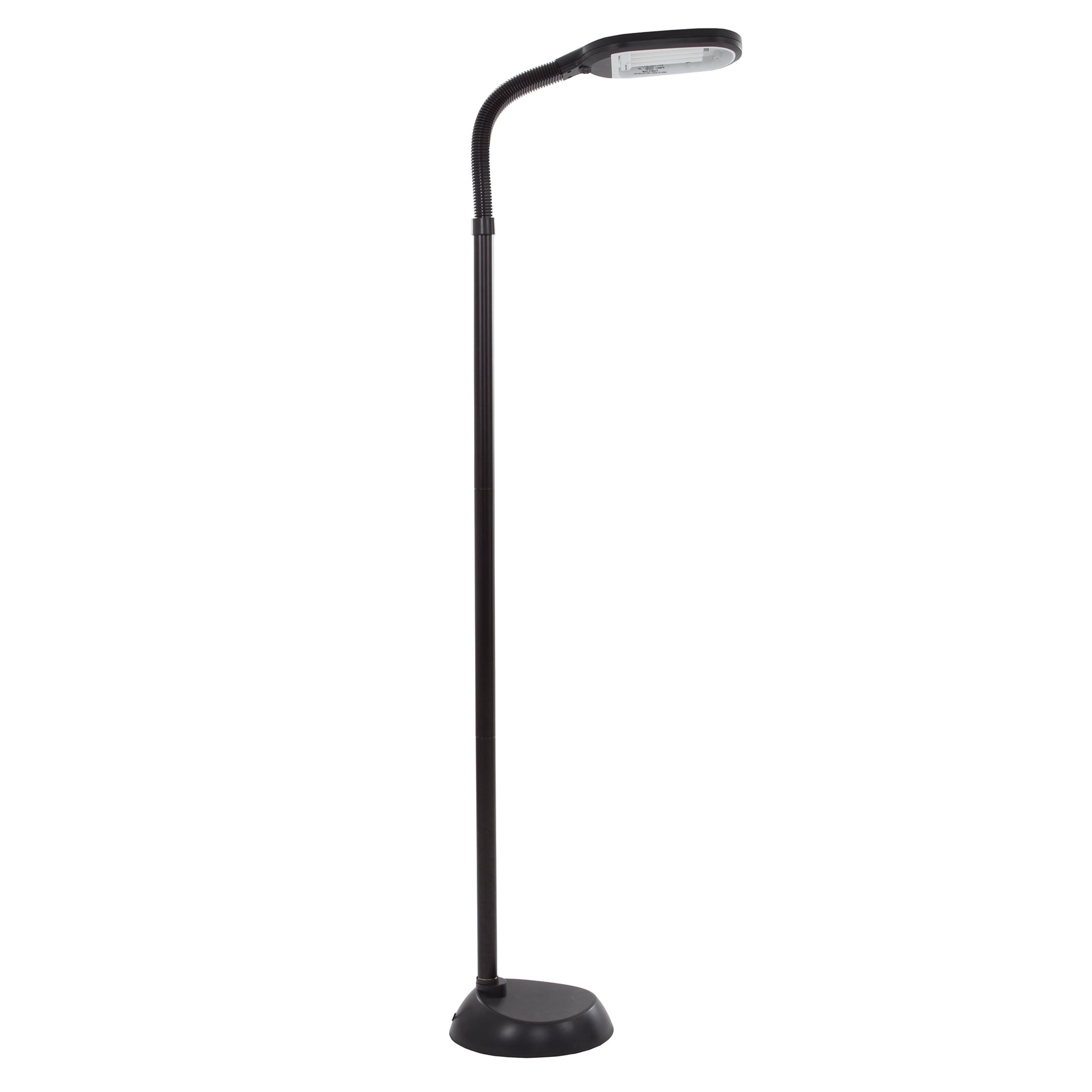 Lavish Home 73-inch Natural Sunlight Floor Lamp with Bendable Neck (Black)