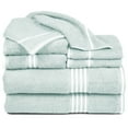 thumbnail image 1 of Lavish Home 8-Piece 100% Cotton Complete Bath Towels Set, Seafoam, 1 of 7