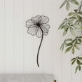thumbnail image 1 of Lavish Home 80-WALLA-11 Rustic Metal Wire Stemmed Flower Sculpture Hanging Accent Art for Living Room Wall Decor - Brown, 1 of 3