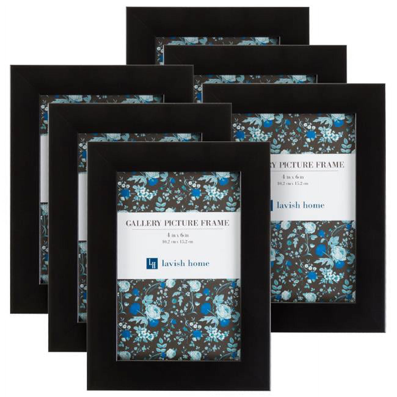 Classic Black 4x6 Tabletop and Wall Picture Frame Set