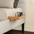 thumbnail image 1 of Lavish Home 83-129 Eco-friendly Bamboo Modern Clamp-on Floating Nightstand Bedside Shelf, 1 of 1