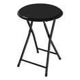 thumbnail image 1 of Lavish Home Backless 18-Inch Folding Stool with 225lb Capacity (Black), 1 of 9