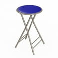 thumbnail image 1 of Lavish Home Backless 18-Inch Folding Stool with 225lb Capacity (Blue), 1 of 9