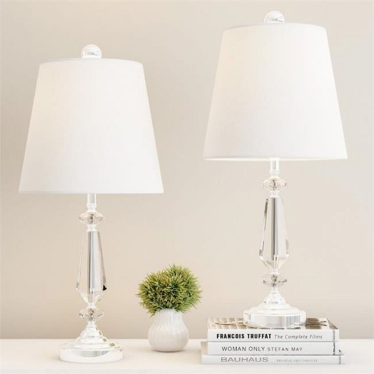Lavish Home Crystal Candlestick Table Lamps - Set of 2 - Walmart.com