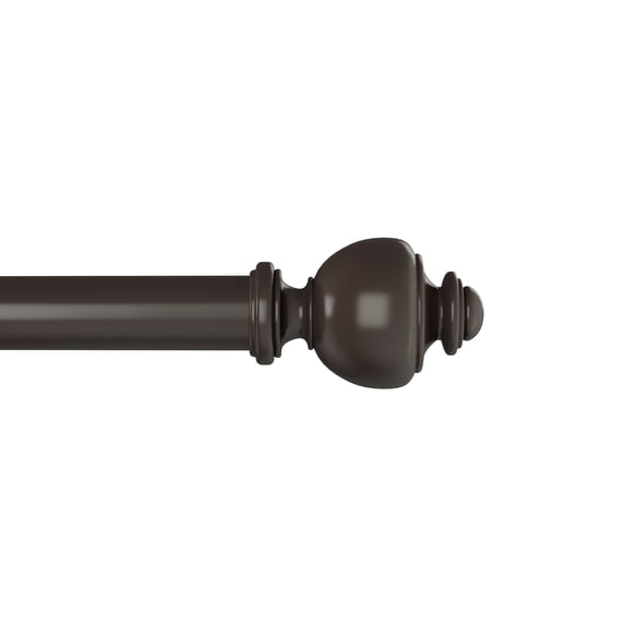 Lavish Home Curtain 1-inch Adjustable Rod - Modern Urn Finials 66-120" (Bronze )