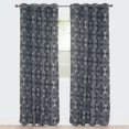 thumbnail image 1 of Lavish Home 63-206-108-CHAR 108 x 54 in. Dana Flocked Curtain Panel - Charcoal, 1 of 5