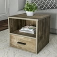 thumbnail image 1 of Lavish Home End Table Cube with Drawer, Gray, 1 of 8