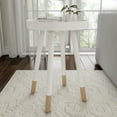 thumbnail image 1 of Lavish Home End Table Round Mid-Century Modern Wooden Contemporary Decor (White), 1 of 9
