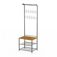 thumbnail image 1 of Lavish Home Entryway Bench with Coat Rack – Metal Hall Tree with Seat, Hooks, and Shoe Storage, 1 of 8