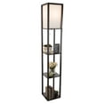 thumbnail image 1 of Lavish Home Etagere LED Floor Lamp with 3 Tiers of Storage Shelving, Black, 1 of 7