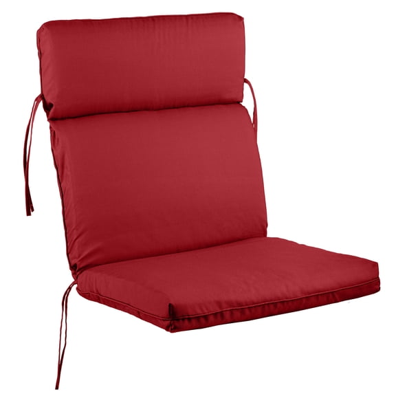Lavish Home High-Back Patio Chair Cushion, 3" Thick, UV & Mildew Resistant for Adirondack, Rocking Chairs, Red