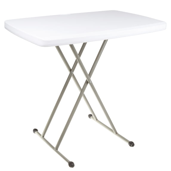 Lavish Home Folding Table - Lightweight Portable Folding Desk - Small Plastic Table for TV Tray, Playing Cards, and Craft Room, White