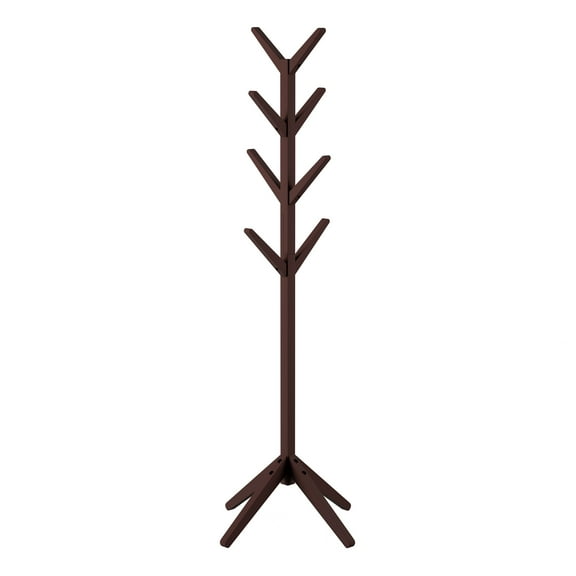 Lavish Home Freestanding 8-Arm Coat Rack Stand with Modern Finish, Espresso
