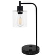 thumbnail image 1 of Lavish Home Lamp with USB Charging Ports, Touch Control, LED Bulb (Black), 1 of 8